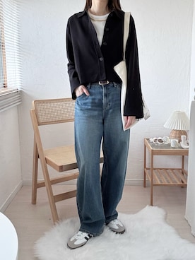 「adidas（アディダス）のサンバ OG / SAMBA OG / アディダスオリジナルス adidas Originals スニーカー（スニーカー、ホワイト系）」を使った、ももたさん（レディース・169cm）の春コーディネート