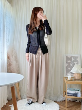 「ROOPTOKYO（ループトウキョウ）のアイテム（バッグ）」を使った、ももたさん（レディース・169cm）の夏コーディネート