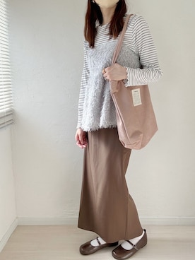 「アイテム（キャミソール）」を使った、ももたさん（レディース・169cm）の秋コーディネート