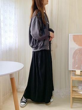 「SUGAR BISKET（シュガービスケット）のアイテム（スカート）」を使った、ももたさん（レディース・169cm）の秋コーディネート