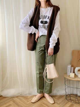 「ほめられ本命コーデ」｜「アイテム（パンプス）」を使った、ももたさん（レディース・169cm）の冬コーディネート