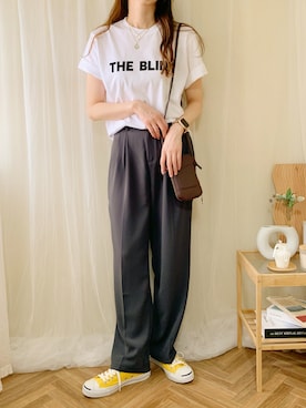 「CLEA（クレア）のアイテム（アクセサリー）」を使った、ももたさん（レディース・169cm）の春コーディネート