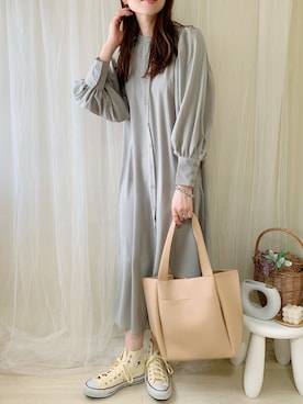 「SUGAR BISKET（シュガービスケット）のアイテム（ワンピース/ドレス）」を使った、ももたさん（レディース・170cm）の春コーディネート
