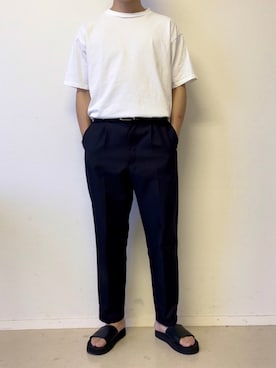 「Tシャツコーデ」｜「アイテム（セットアップ）」を使った、タイスケさん（メンズ・178cm）の秋コーディネート