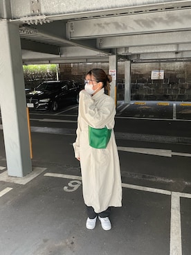 「お団子ヘアー」｜HRさん（レディース・168cm）の春コーディネート