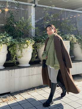 「TODAYFUL（トゥデイフル）のアイテム（その他アウター）」を使った、CANAL JEAN 神戸店さん（レディース・163cm）の冬コーディネート