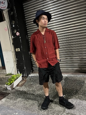 「HUNTISM（ハンティズム）のアイテム」を使った、LIAMさん（メンズ・173cm）の秋コーディネート
