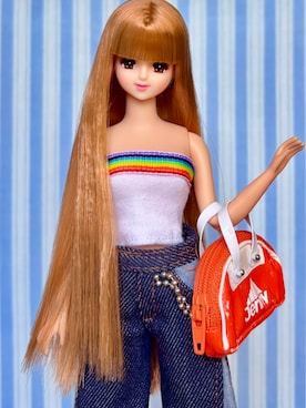 「アイテム（チューブトップ）」を使った、JeNnYさん（レディース・165cm・10代）の夏コーディネート