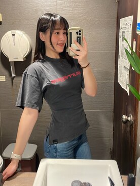 「courreges（クレージュ）のアイテム」を使った、AKANEさん（レディース・164cm）の春コーディネート