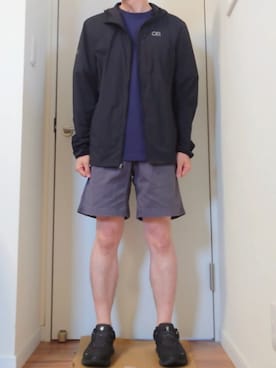 「アイテム（ジャケット/アウター）」を使った、ろびーさん（メンズ・165cm）の夏コーディネート
