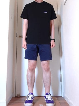 「patagonia」｜「アイテム（アナログ腕時計）」を使った、ろびーさん（メンズ・165cm）の夏コーディネート