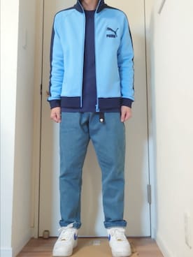 「アイテム（ジャージ）」を使った、ろびーさん（メンズ・165cm）の秋コーディネート