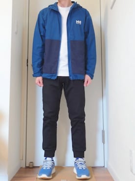 「アイテム（ジャケット/アウター）」を使った、ろびーさん（メンズ・165cm）の春コーディネート