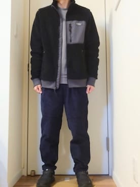 「On（オン）のアイテム」を使った、ろびーさん（メンズ・165cm）の冬コーディネート