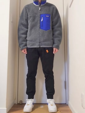 「Gramicci（グラミチ）のアイテム」を使った、ろびーさん（メンズ・165cm）の冬コーディネート