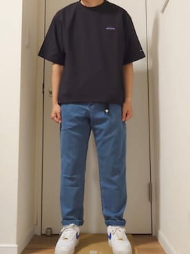 「白スニーカー」|「NIKE(ナイキ)のアイテム」を使った、ろびーさん(メンズ・165cm)の秋コーディネート