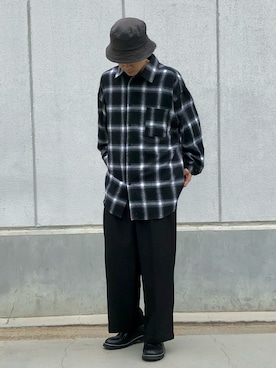 「Confirm（コンファーム）のアイテム（帽子）」を使った、ごまめさん（メンズ・173cm）の秋コーディネート