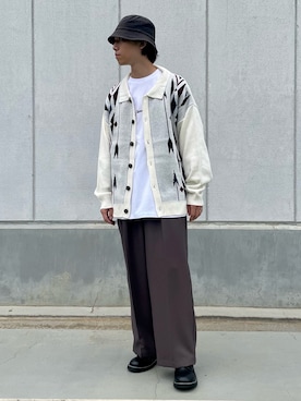 「Confirm（コンファーム）のアイテム（帽子）」を使った、ごまめさん（メンズ・173cm）の秋コーディネート
