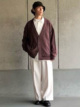 「Confirm（コンファーム）のアイテム（帽子）」を使った、ごまめさん（メンズ・173cm）の秋コーディネート