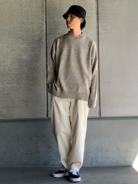 「Confirm（コンファーム）のアイテム（帽子）」を使った、ごまめさん（メンズ・173cm）の秋コーディネート