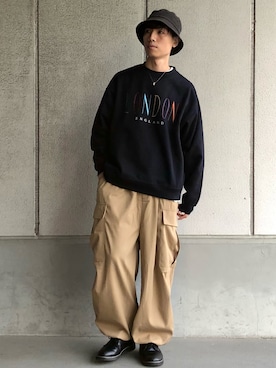「Confirm（コンファーム）のアイテム（帽子）」を使った、ごまめさん（メンズ・173cm）の秋コーディネート