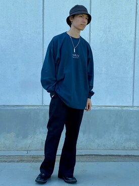 「Confirm（コンファーム）のアイテム（帽子）」を使った、ごまめさん（メンズ・173cm）の秋コーディネート