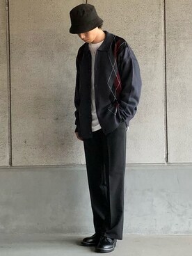 「Confirm（コンファーム）のアイテム（帽子）」を使った、ごまめさん（メンズ・173cm）の冬コーディネート