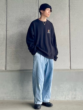 「Confirm（コンファーム）のアイテム（帽子）」を使った、ごまめさん（メンズ・173cm）の冬コーディネート
