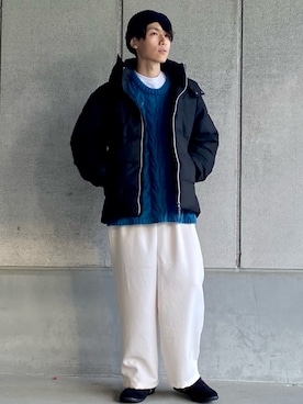 「Confirm（コンファーム）のアイテム（帽子）」を使った、ごまめさん（メンズ・173cm）の冬コーディネート