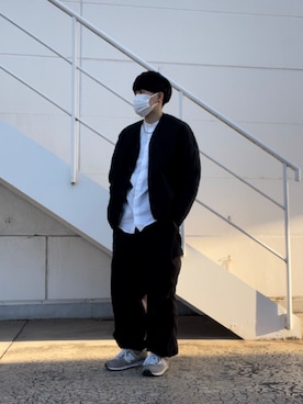 「newbalance574」｜ﾕｲﾁさん（メンズ・165cm）の冬コーディネート