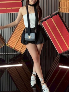 「TOD’S（トッズ）のアイテム」を使った、楓子さん（レディース・156cm）の夏コーディネート