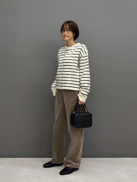 「アイテム（ボストンバッグ）」を使った、ゆいさん（レディース・158cm）の秋コーディネート