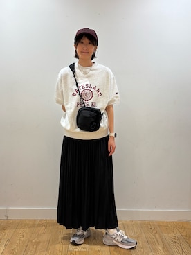 「Champion（チャンピオン）のアイテム」を使った、ゆいさん（レディース・158cm）の春コーディネート