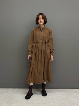 「アイテム（ワンピース/ドレス）」を使った、ゆいさん（レディース・158cm）の冬コーディネート