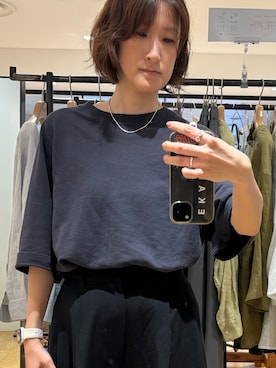 「URBAN RESEARCH DOORS（アーバンリサーチドアーズ）のFORK&SPOON　シアー裏毛プルオーバー（Tシャツ/カットソー、グレー系）」を使った、ゆいさん（レディース・158cm）の春コーディネート