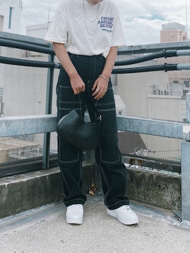 「moussy」｜Nahoさん（レディース・166cm）の夏コーディネート