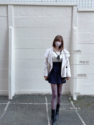 2023AW【FRAY I.D】2WAYショートリバーコート　アイボリー　1 2023AW【FRAY I.D】2WAYショートリバーコート アイボリー 1 FRAY