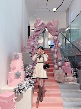 「アイテム（ワンピース/ドレス、ベージュ系）」を使った、amelie さん（レディース・166cm）の秋コーディネート