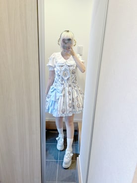 「アイテム（サロペット/オーバーオール）」を使った、まおさん（レディース・155cm）の夏コーディネート