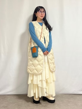 「サイドゴアブーツ」｜KAŃAさん（レディース・157cm）の冬コーディネート