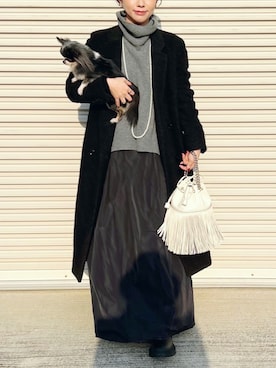 「Chapeau d' O（シャポードオー）のアイテム」を使った、KAŃAさん（レディース・157cm）の冬コーディネート