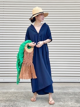 KAŃAさん（レディース・157cm）の夏コーディネート