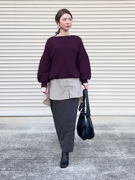 KAŃAさん（レディース・157cm）の秋コーディネート