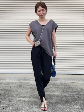 KAŃAさん（レディース・157cm）の夏コーディネート