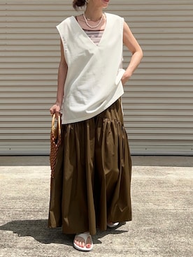 KAŃAさん（レディース・157cm）の夏コーディネート