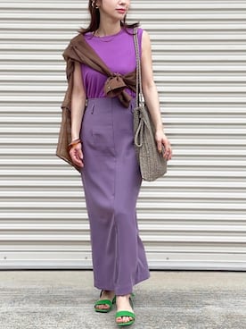 KAŃAさん（レディース・157cm）の夏コーディネート