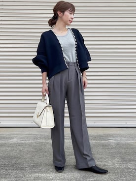 「CLANE（クラネ）のアイテム（タンクトップ）」を使った、KAŃAさん（レディース・157cm）の秋コーディネート