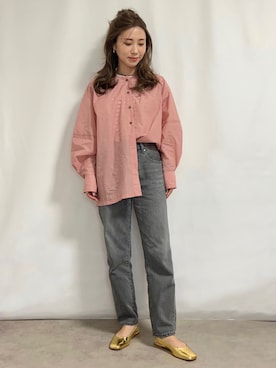 「MANOF（マノフ）のアイテム」を使った、KAŃAさん（レディース・157cm）の冬コーディネート