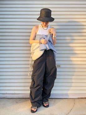 KAŃAさん（レディース・157cm）の夏コーディネート