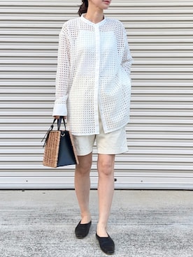 「革靴」｜「アイテム（キャミソール）」を使った、KAŃAさん（レディース・157cm）の春コーディネート